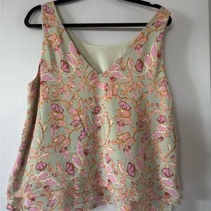 Gilli Green Embellished Asymmetrical Tank Top